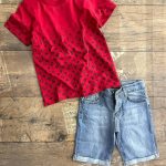 طقم صبياني مع شورت جينز