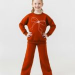 بيجامة بناتي شتوية ribbon bow