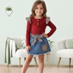 طقم بناتي تنورة tiger