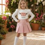 طقم بناتي تنورة m